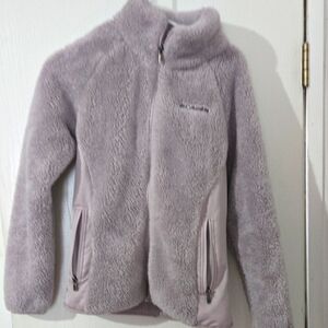 Columbia Womens Medium Cozy Light  Purple Fleece Jacket